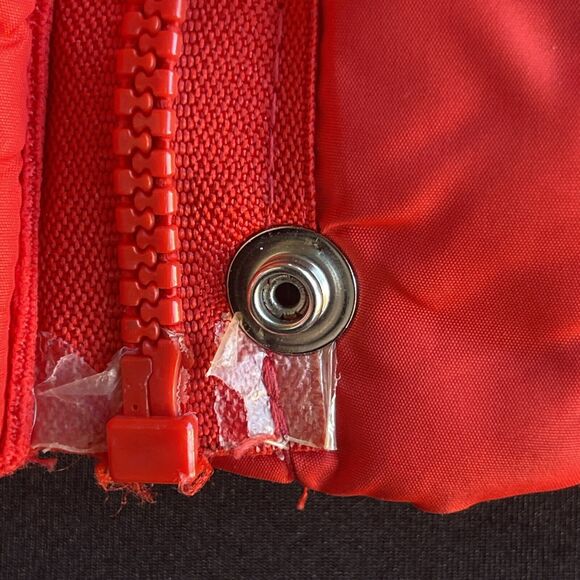 Alpine Designs Puffer Jacket Girl Size 12 Red Full Zip USA Down Ski Winter Nylon - Picture 12 of 13